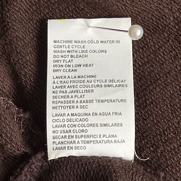 Cloth by Design T-Shirt Dress Women Size M Brown Crew Neck 100% Cotton - Picture 9 of 12